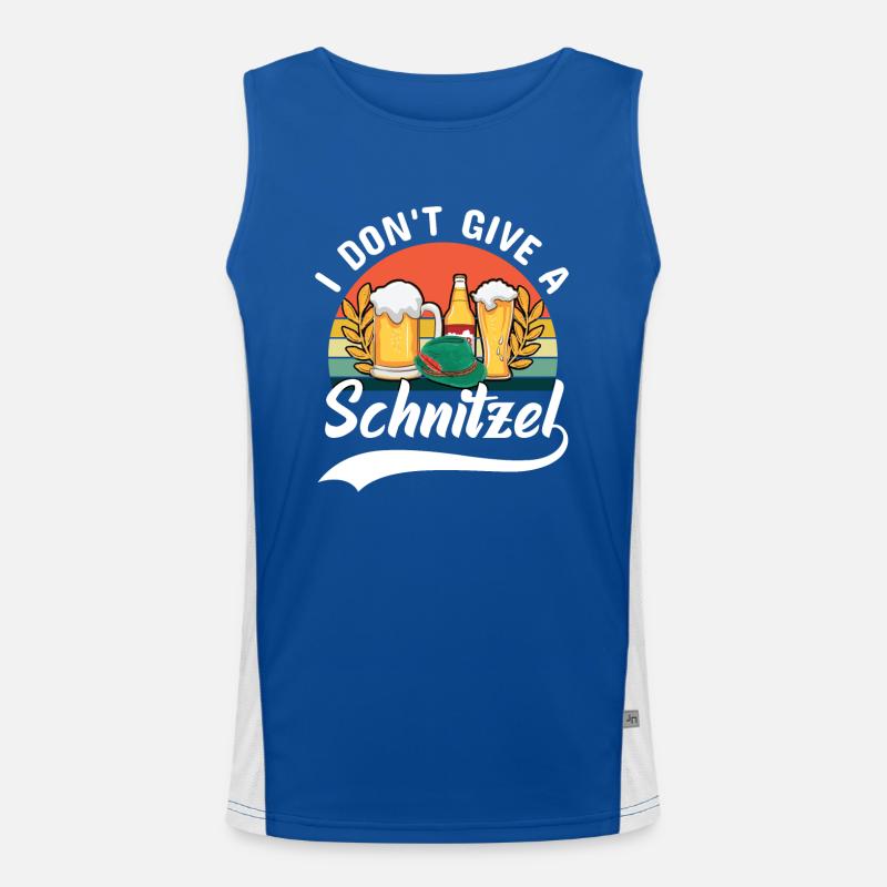 OKTOBER Bier Brezel Wurst Biergarten Schnitzel Funktionelles Kontrast-Tank Top für Männer 