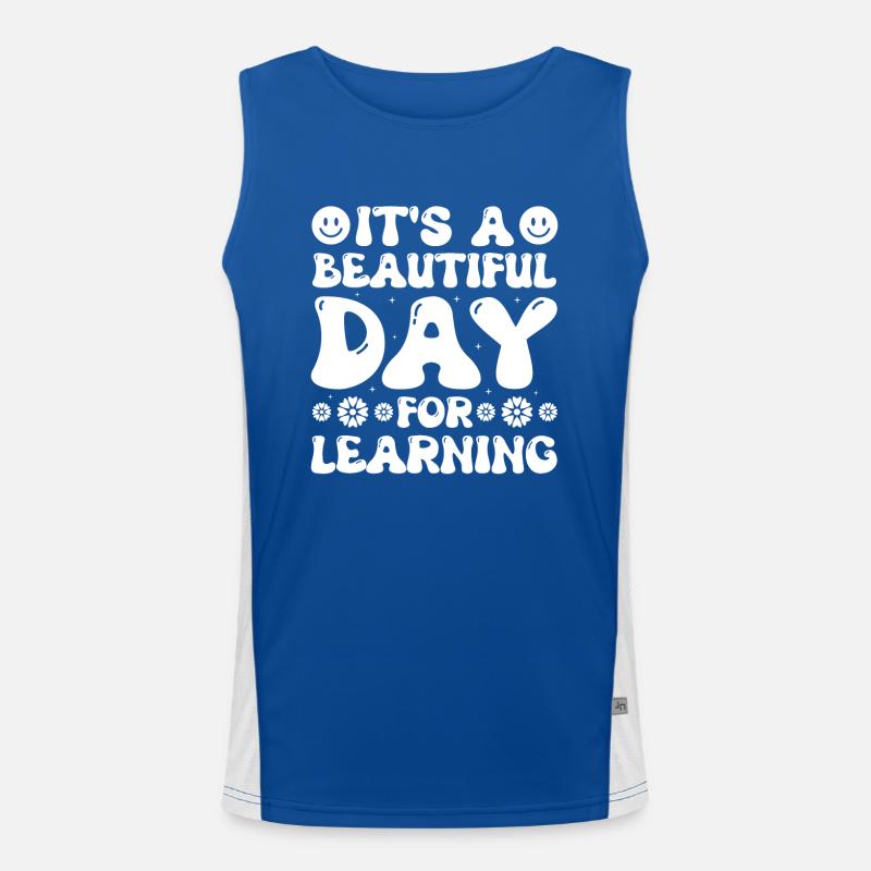Teacher Learning Teaching Kindergarten Student School Men's Functional Contrast Tank Top 