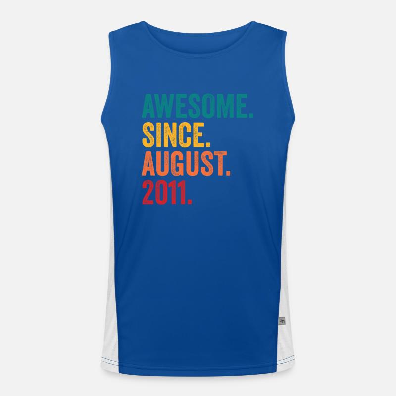 August 2011 - Geburtstag im August Funktionelles Kontrast-Tank Top für Männer 