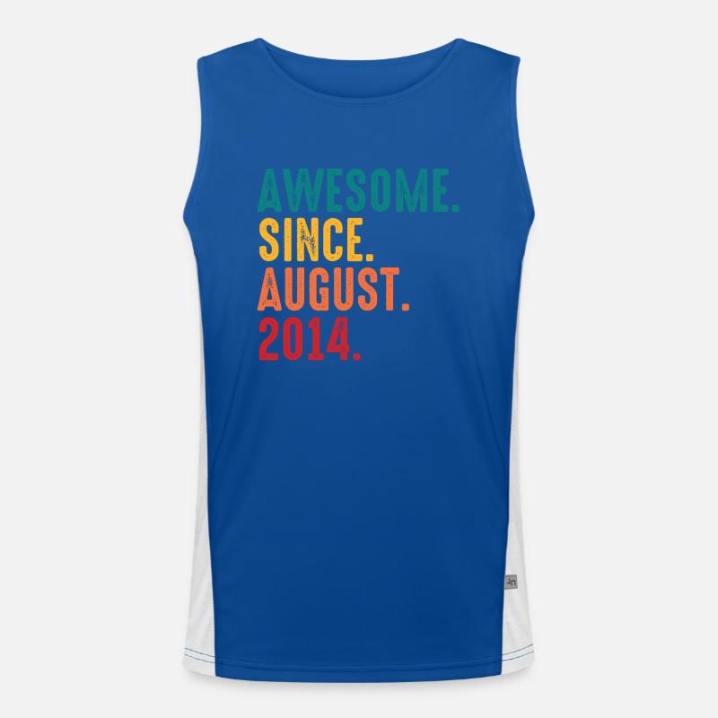 August 2014 - Geburtstag im August Funktionelles Kontrast-Tank Top für Männer 