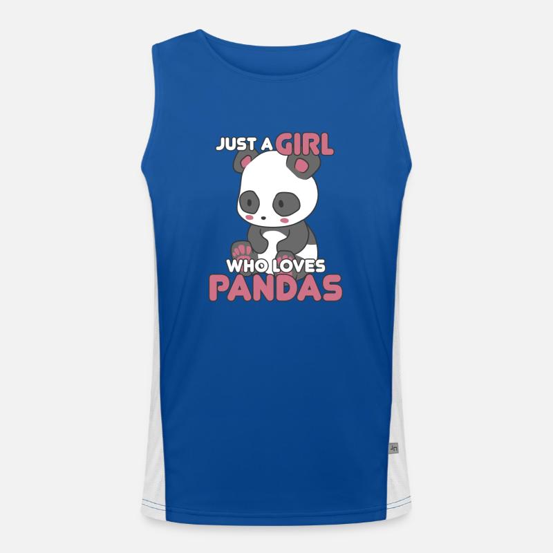 Panda Mädchen Unglaublich Liebe Herz I Geschenk Funktionelles Kontrast-Tank Top für Männer 