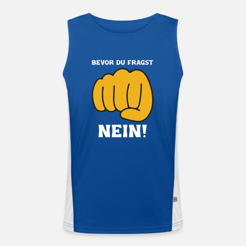 Bevor du fragst, NEIN! Funktionelles Kontrast-Tank Top für Männer 