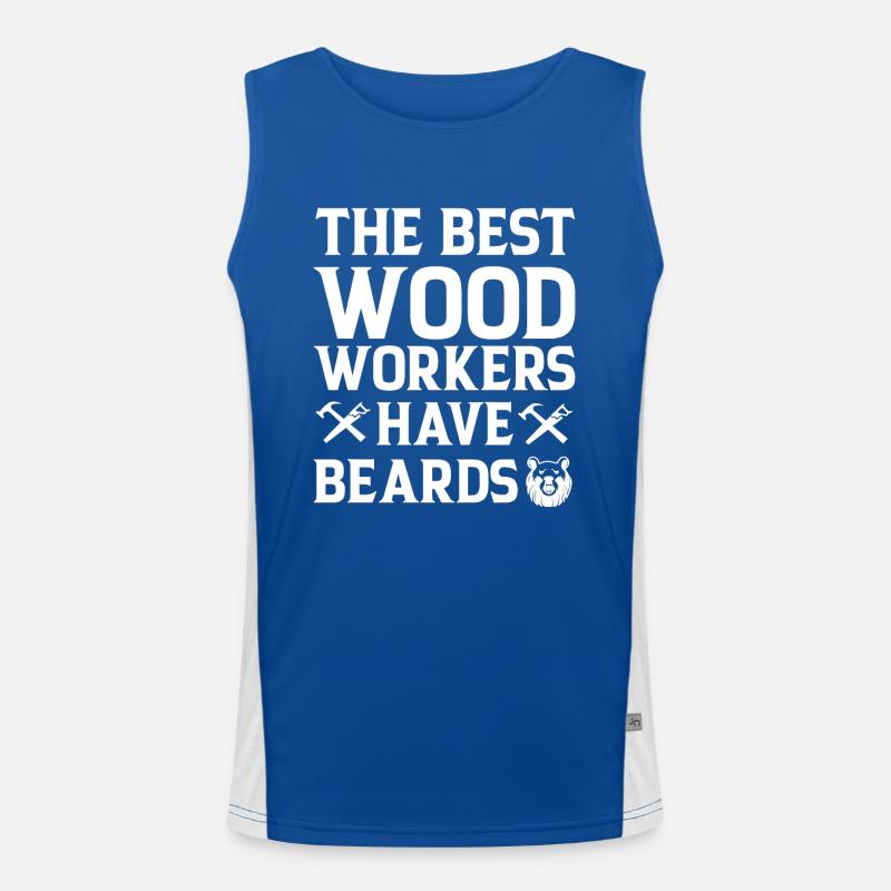 Lumberjack Beard Woodworker Man Chainsaw Forest Men's Functional Contrast Tank Top 