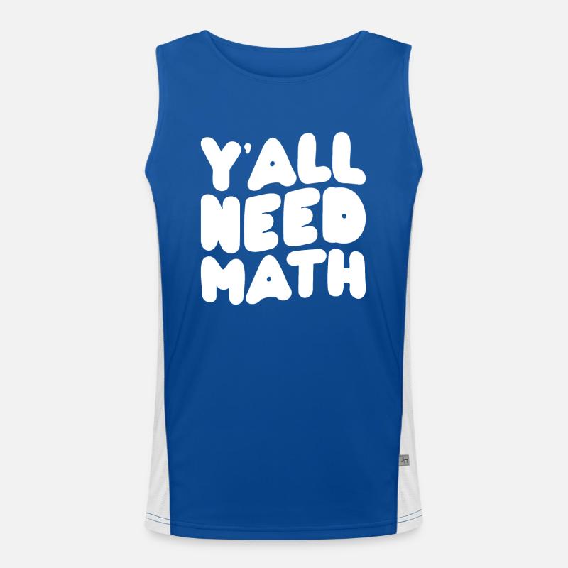 Mathe Mathematik Mathematiker Schule Nerd Geschenk Funktionelles Kontrast-Tank Top für Männer 