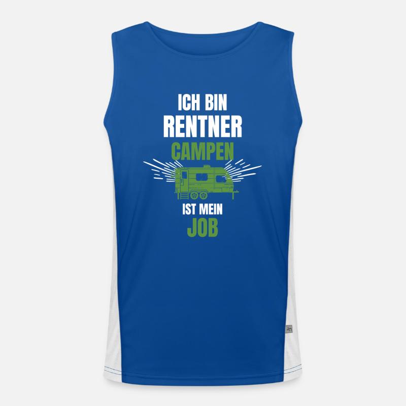 Campen Camper Rentner Ruhestand Funktionelles Kontrast-Tank Top für Männer 