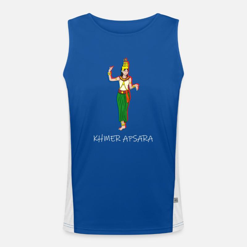 Cambodia Tradition Dance Khmer Apsara I Gift Men's Functional Contrast Tank Top 