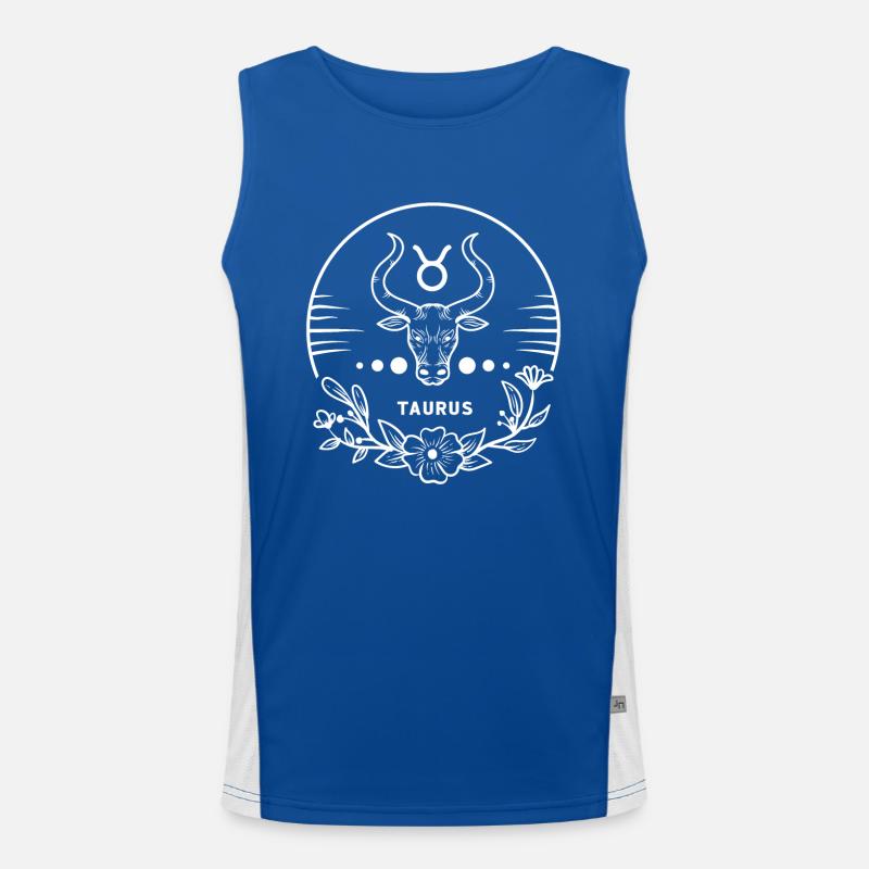 Stier Sternzeichen Horoskop Geschenk Funktionelles Kontrast-Tank Top für Männer 