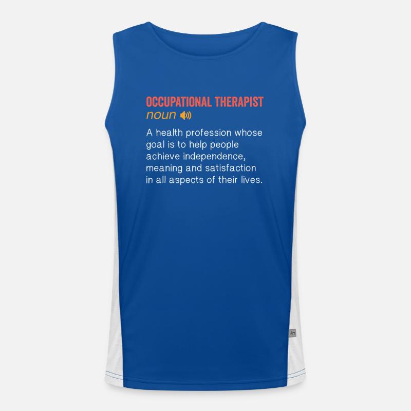 Occupational Therapy Occupational Therapist - Men's Functional Contrast Tank Top - royal/white