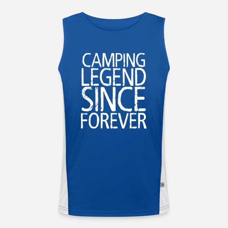 Wandern Camping Outdoor Sprüche Camper Wanderer Funktionelles Kontrast-Tank Top für Männer 