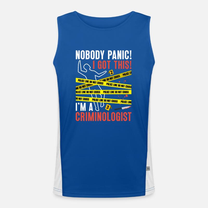 Spurensicherung - Kripo Polizei Kriminaltechnik Funktionelles Kontrast-Tank Top für Männer 