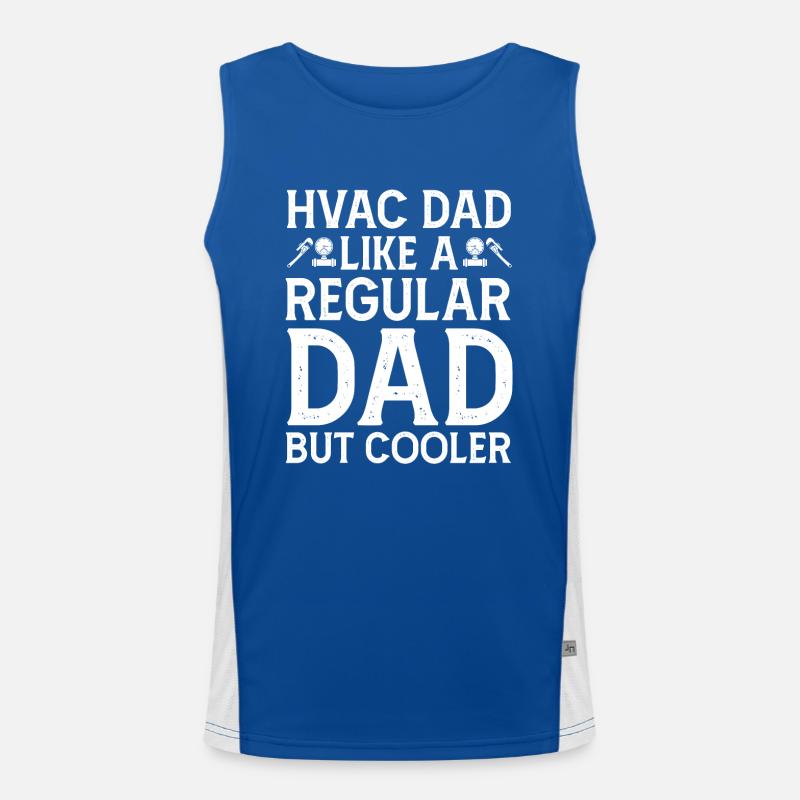 Heating Engineer Pump Valve Pressure Regulator Papa Father Men's Functional Contrast Tank Top 