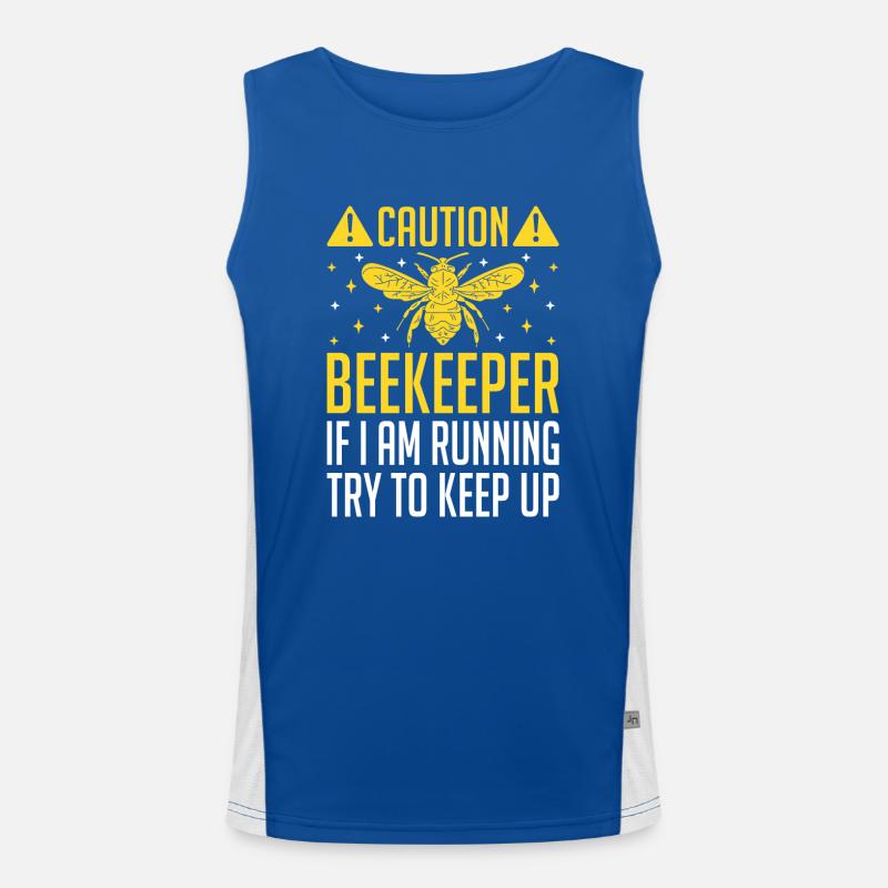 Bees Beekeeping Beekeeper Honey Beekeeper Funny Men's Functional Contrast Tank Top 