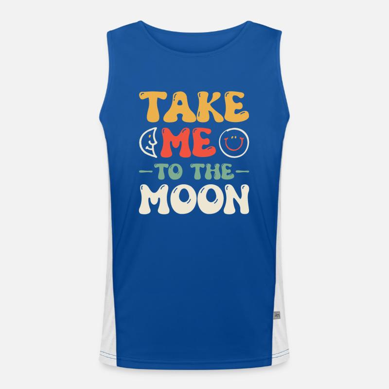 Moon / Crescent Men's Functional Contrast Tank Top 