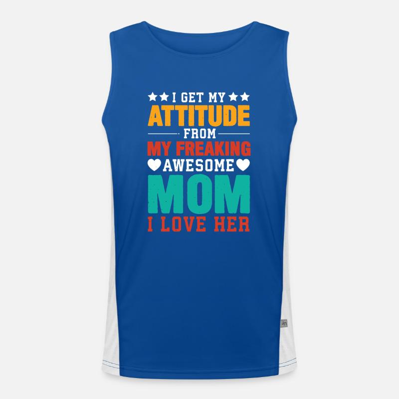 Stolze Mama Einer Wundervollen Tochter Geschenk Funktionelles Kontrast-Tank Top für Männer 