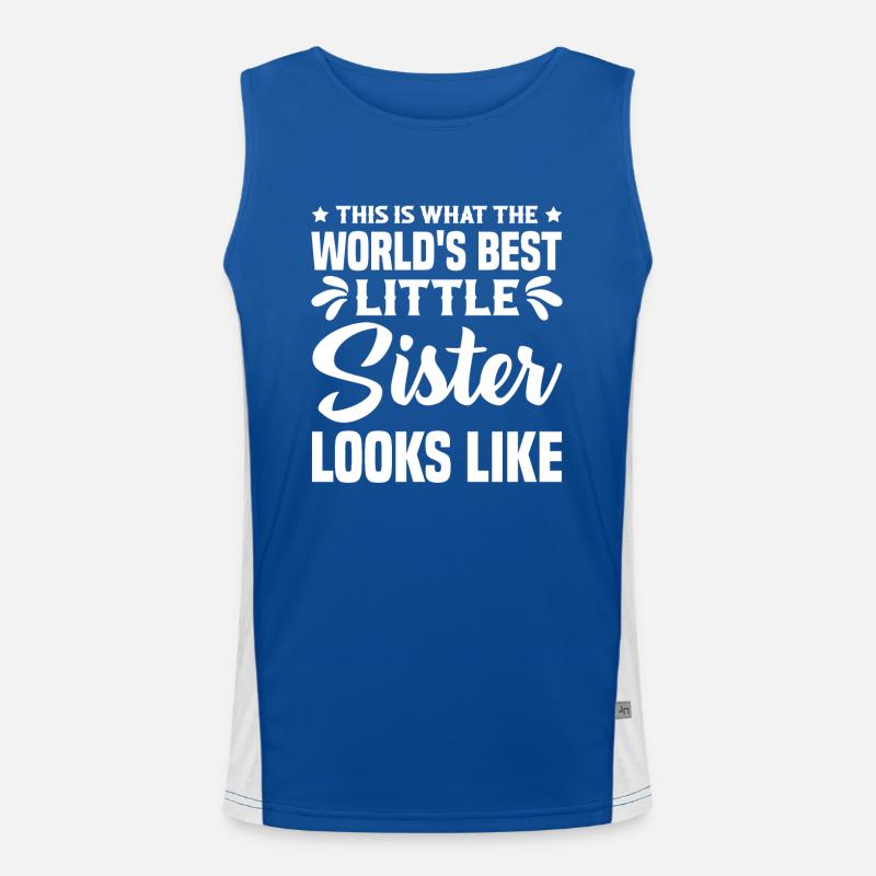 Süße kleine Schwester Eule Geschwister Outfit Funktionelles Kontrast-Tank Top für Männer 