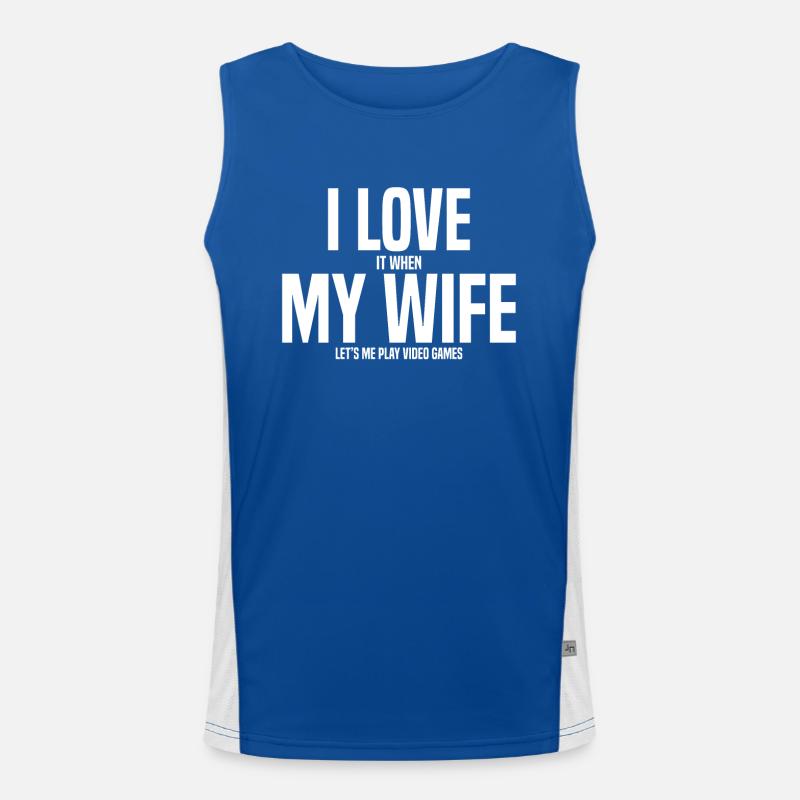 Eherfrau Gaming Video Games Console Partner PC Men's Functional Contrast Tank Top 