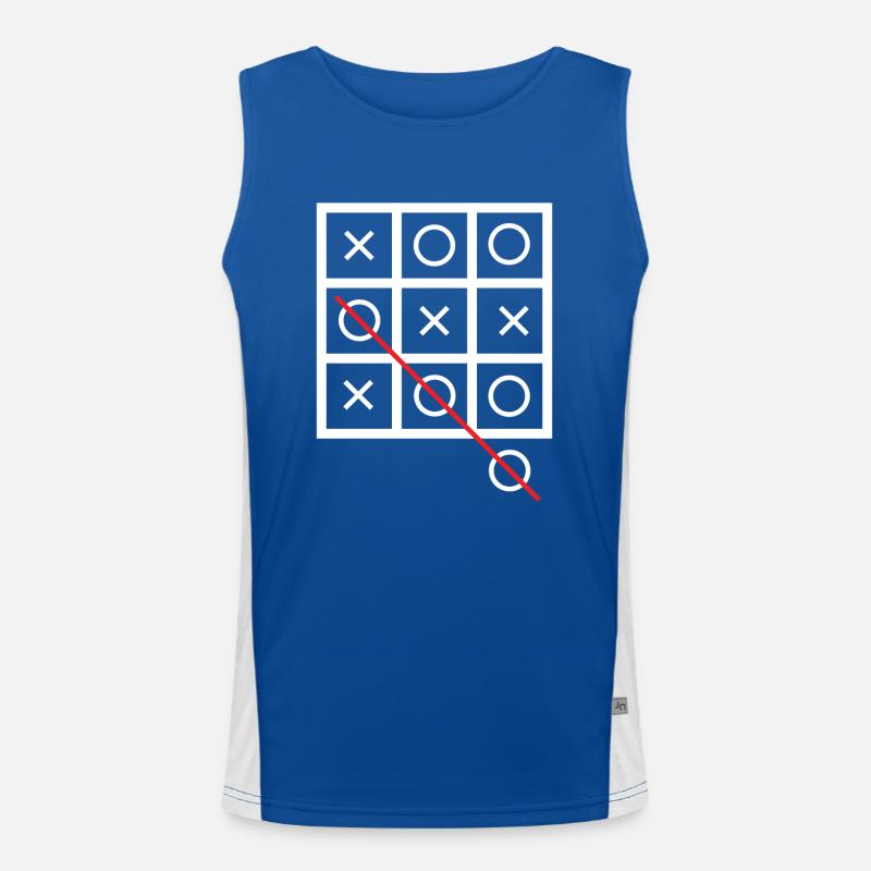 Tic tac toe Men's Functional Contrast Tank Top 