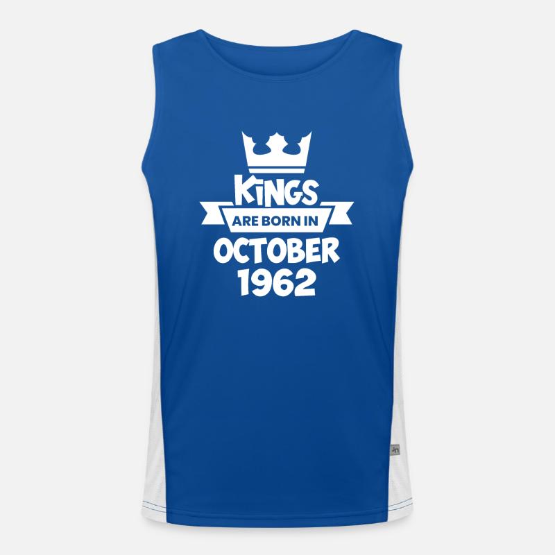 October 1962 - 60th birthday gift. Legend. Men's Functional Contrast Tank Top 