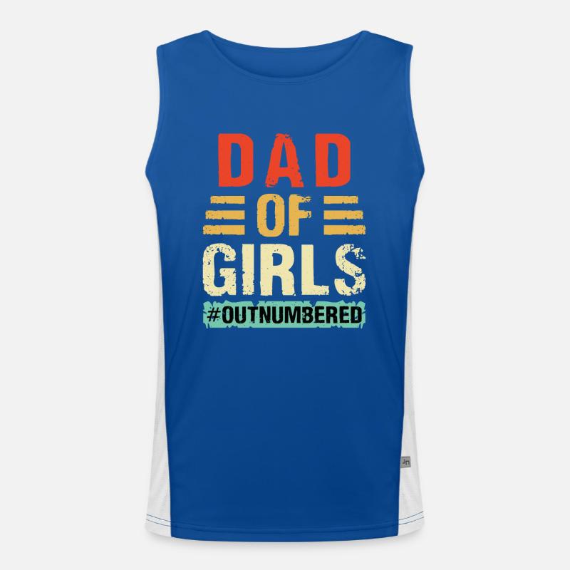 Vatertag Mutter Vater Zwei Töchter Baby Funktionelles Kontrast-Tank Top für Männer 