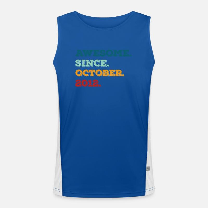October 2012 Vintage Birthday Gift Men's Functional Contrast Tank Top 