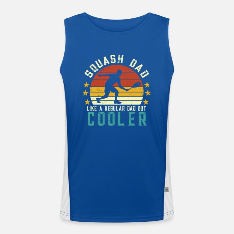 Squash Player Squashen Squash Ball Racket Father Men's Functional Contrast Tank Top 
