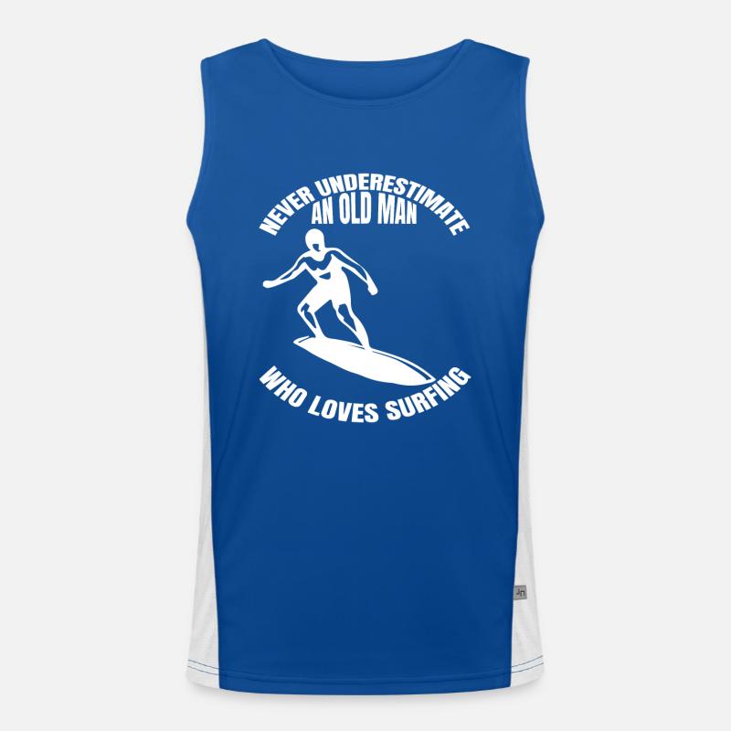 Surfer Surf Surf planche de surf Moniteur Surf Surf Surf Débardeur respirant contrasté Homme 