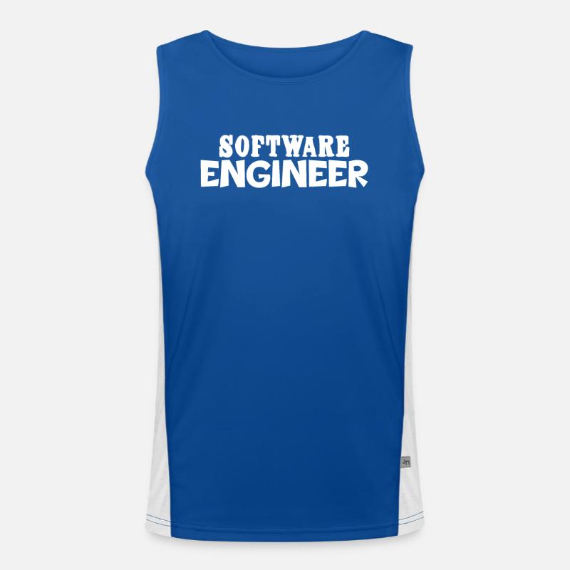 Softwareentwickler Programmierer Geschenk Funktionelles Kontrast-Tank Top für Männer 