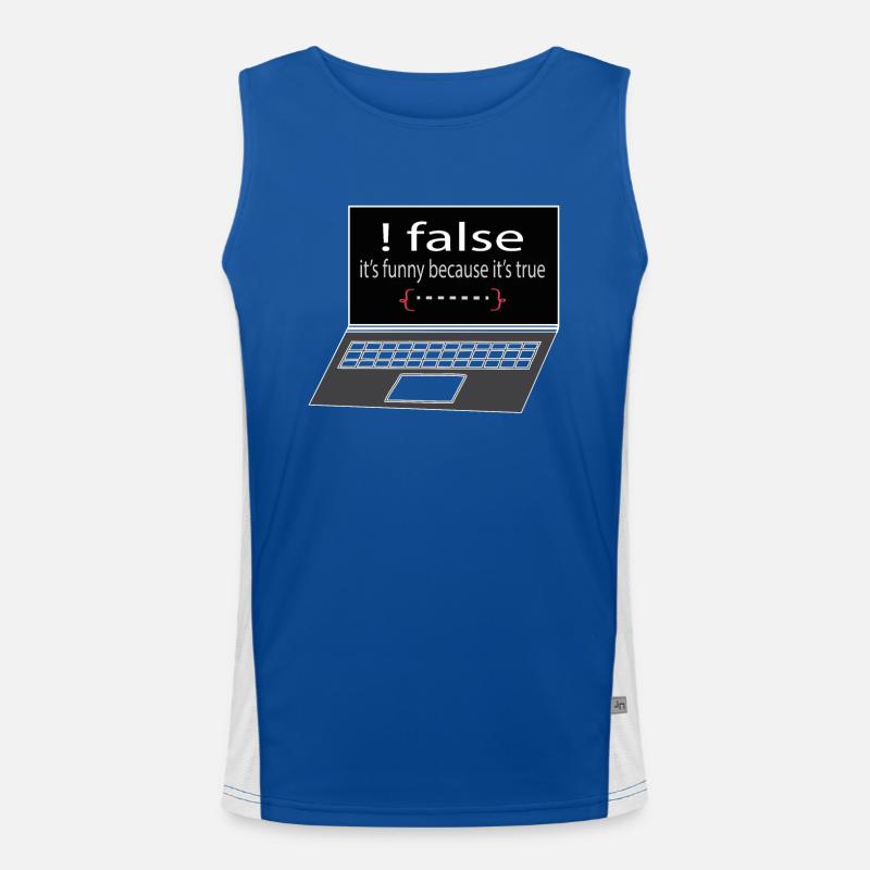 Softwareentwickler Programmierer Geschenk Funktionelles Kontrast-Tank Top für Männer 