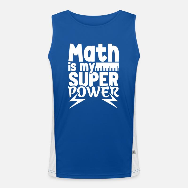 Professeur de mathématiques Formule mathématique Professeur de géométrie Débardeur respirant contrasté Homme 