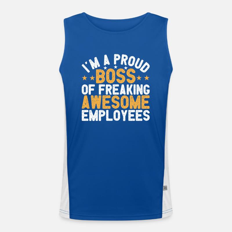 Bester Geschäftsführer Mitarbeiter Unternehmer Funktionelles Kontrast-Tank Top für Männer 