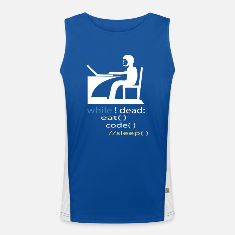 Software Developer Programmer Gift Men's Functional Contrast Tank Top 