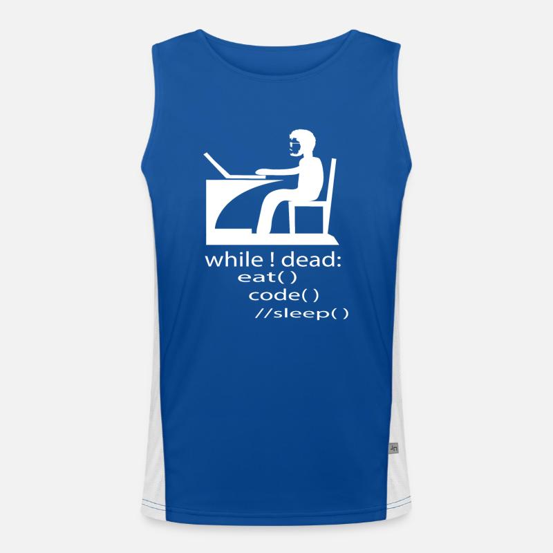 Software Developer Programmer Gift Men's Functional Contrast Tank Top 