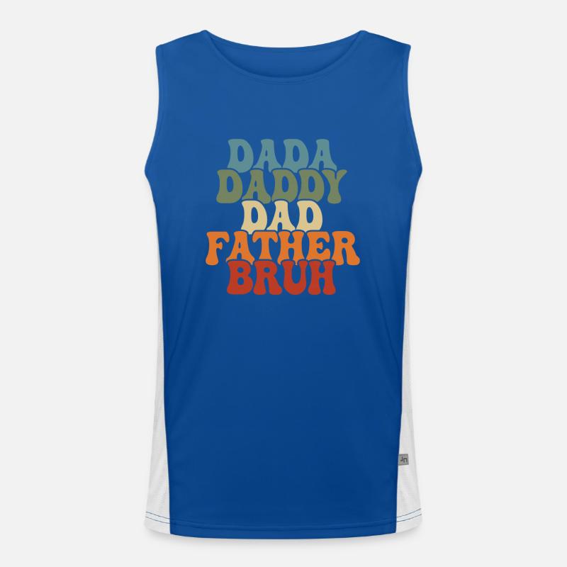 Welt bester Papa Vater Paare Paar Eltern Dad daddy Funktionelles Kontrast-Tank Top für Männer 