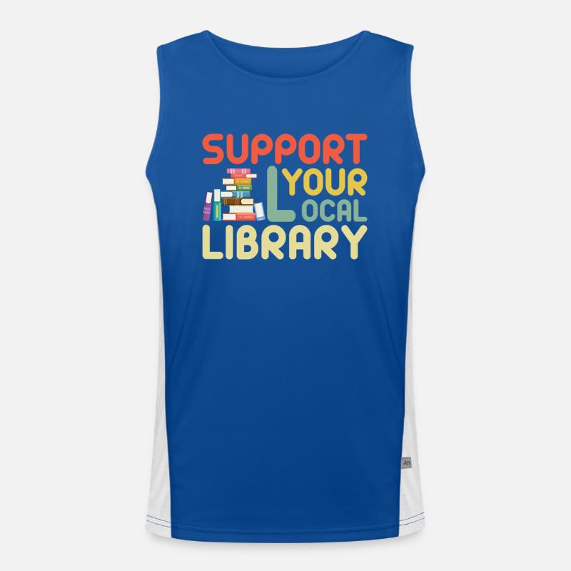 Library Librarian Read Men's Functional Contrast Tank Top 