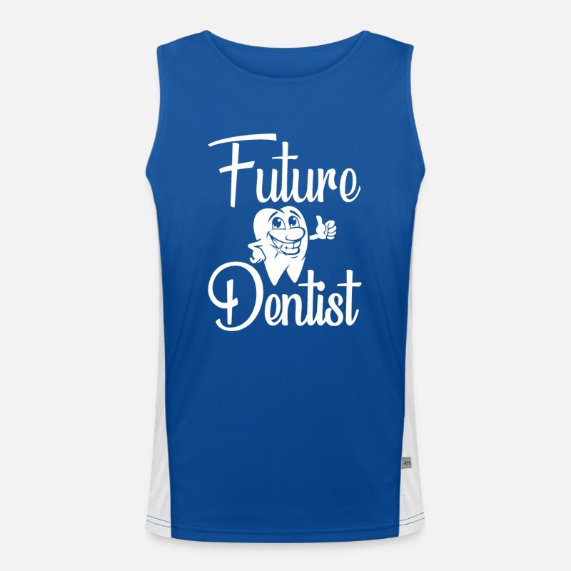 Dental assistant Dentist Tooth Men's Functional Contrast Tank Top 