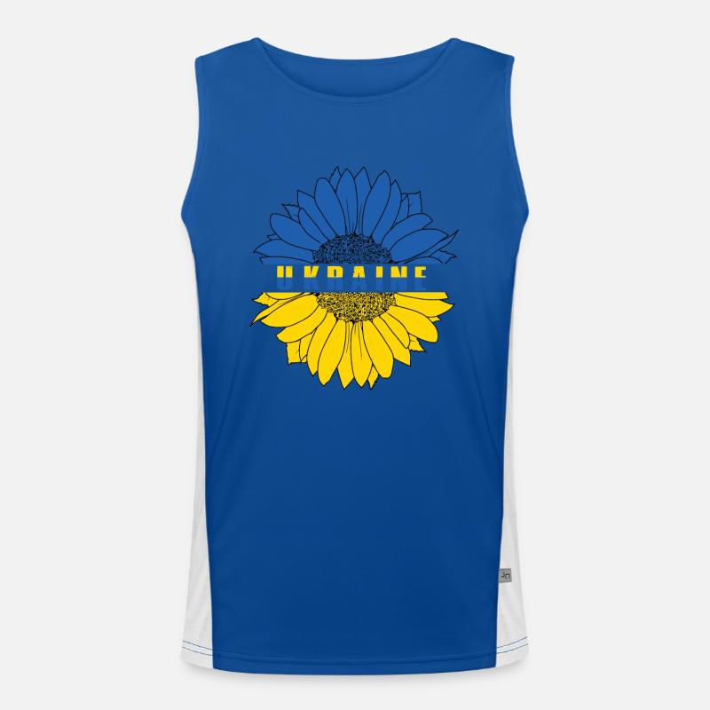 Ukraine Frieden Flagge Kein Krieg Funktionelles Kontrast-Tank Top für Männer 