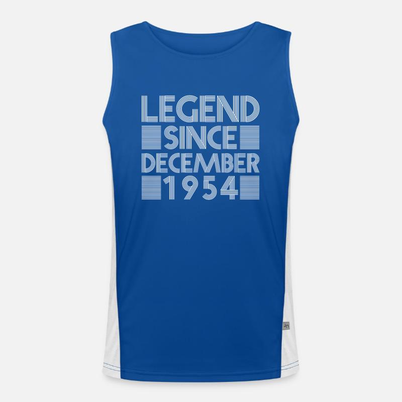 Legenden Geburtstag Dezember 1954 geboren Geschenk Funktionelles Kontrast-Tank Top für Männer 