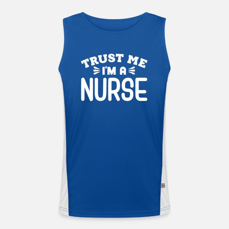 Physician Assistant Nurse Medical Practice Needle Men's Functional Contrast Tank Top 