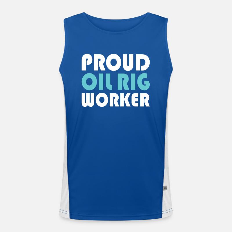 Bohrinsel Öl Gas Arbeiter Bohren Ölplattform Funktionelles Kontrast-Tank Top für Männer 