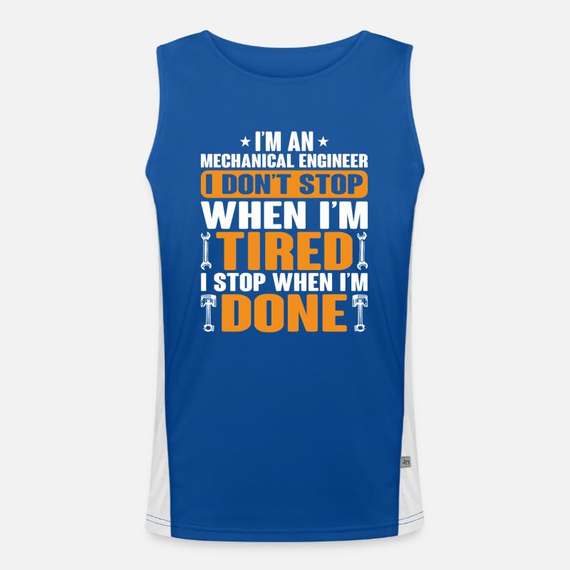 Mechanical Engineer Mechanical Engineer Profession Men's Functional Contrast Tank Top 