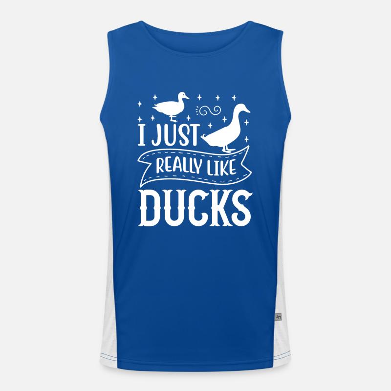 Duck Duck Owner Ducks Farm Farmer Débardeur respirant contrasté Homme 
