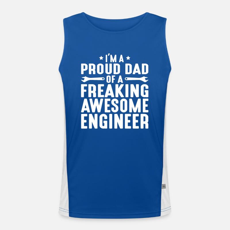 Engineer Brain Mechanical Engineering Electrical Engineering Son Men's Functional Contrast Tank Top 