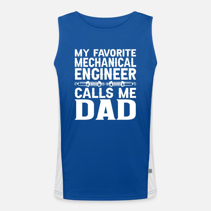 Engineer Brain Mechanical Engineering Electrical Engineering Son Men's Functional Contrast Tank Top 