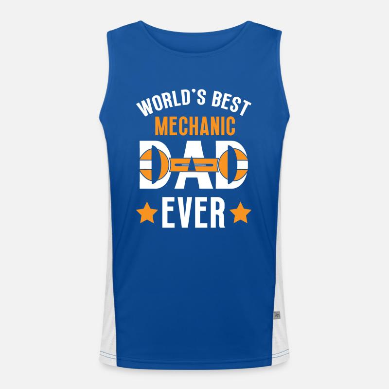 World's best mechanic dad ever original gift Débardeur respirant contrasté Homme 