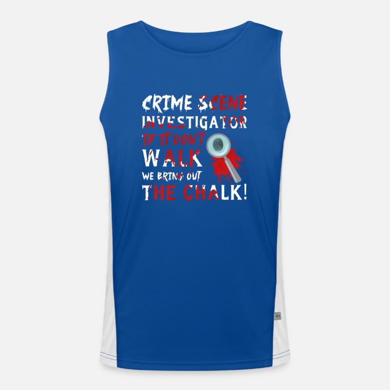 Forensic evidence - Kripo Polizei Forensics Men's Functional Contrast Tank Top 
