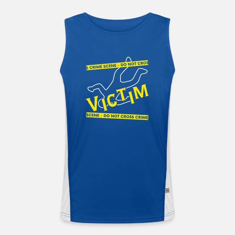 Forensic evidence - Kripo Polizei Forensics Men's Functional Contrast Tank Top 