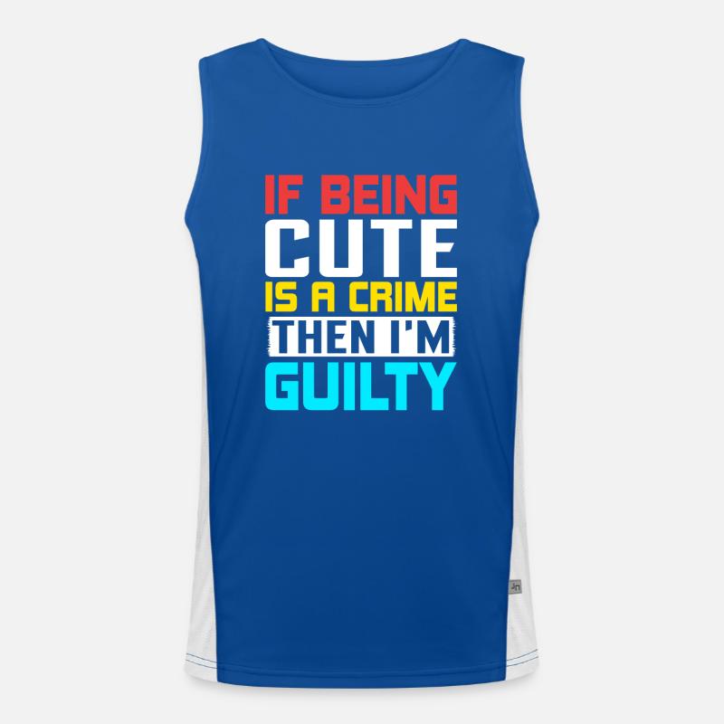 Schuldig - Kripo Polizei Kriminaltechnik Funktionelles Kontrast-Tank Top für Männer 