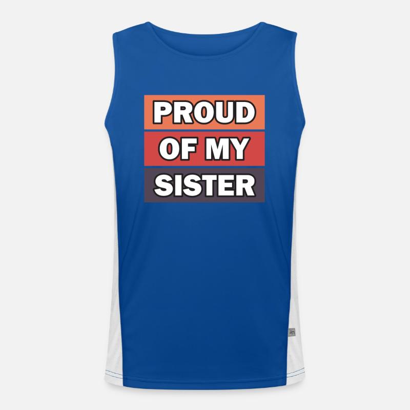 Stolz Bruder Schwester Zwillinge Geschwister Funktionelles Kontrast-Tank Top für Männer 