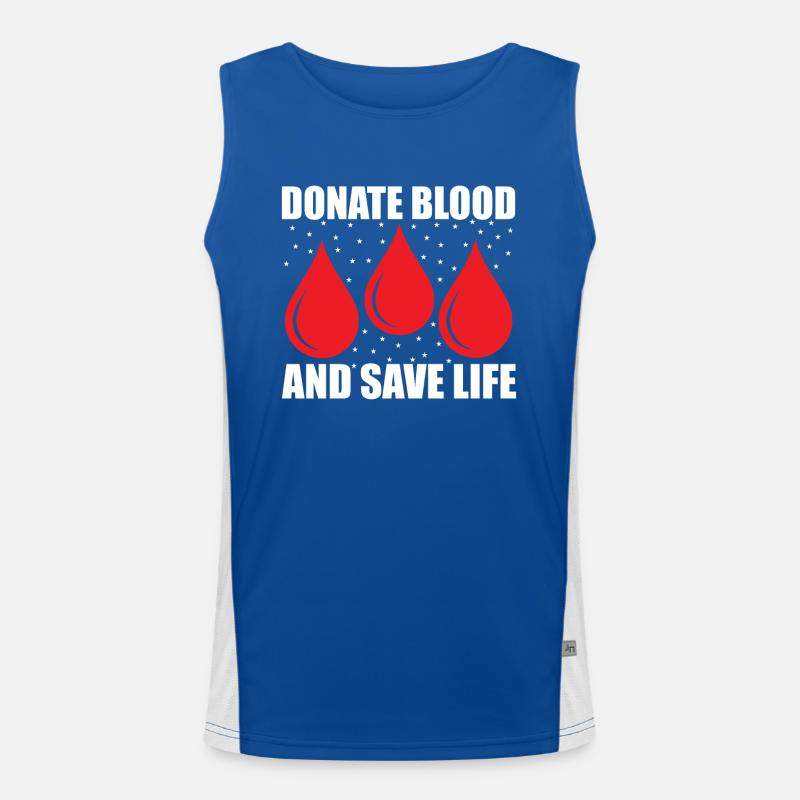 Blutspende Blutspenden Blutspender Funktionelles Kontrast-Tank Top für Männer 