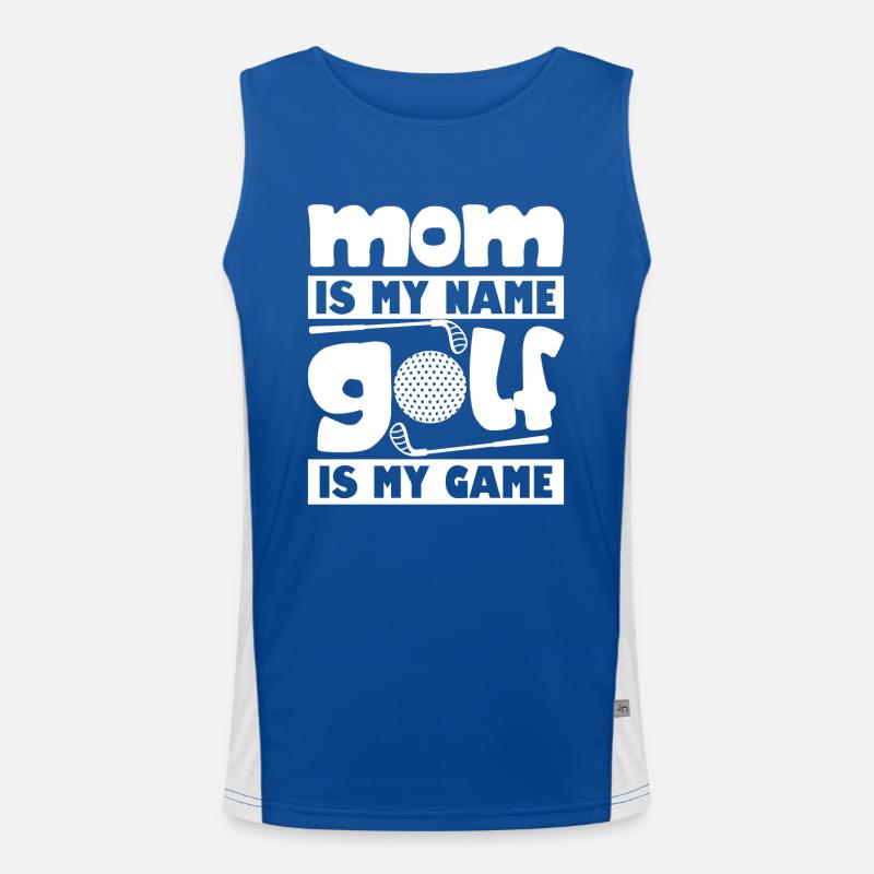 Golfspieler Golfer Golfschläger Golfen Golf Mutter Funktionelles Kontrast-Tank Top für Männer 